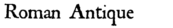 Шрифт Roman Antique