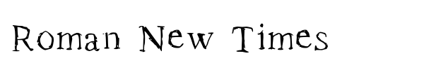 Шрифт Roman New Times