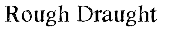 Rough Draught font preview