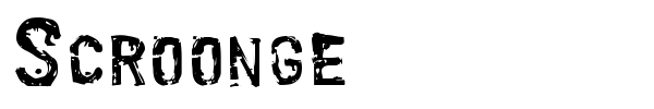 Scroonge font preview