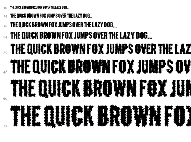Crashed Out font waterfall