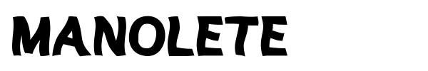 Шрифт Manolete