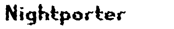 Шрифт Nightporter