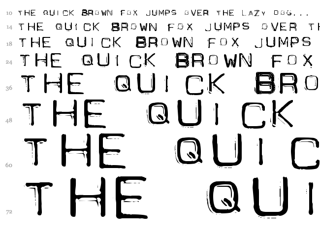 Spacesuit font waterfall