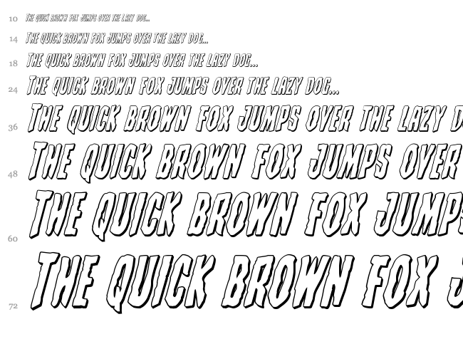 Creepy Crawlers font waterfall