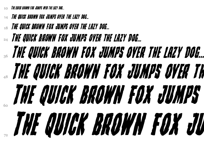 Creepy Crawlers font waterfall