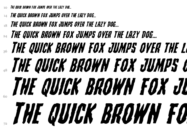 Creepy Crawlers font waterfall