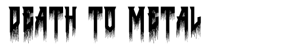 Шрифт Death to Metal