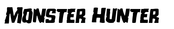 Monster Hunter font preview