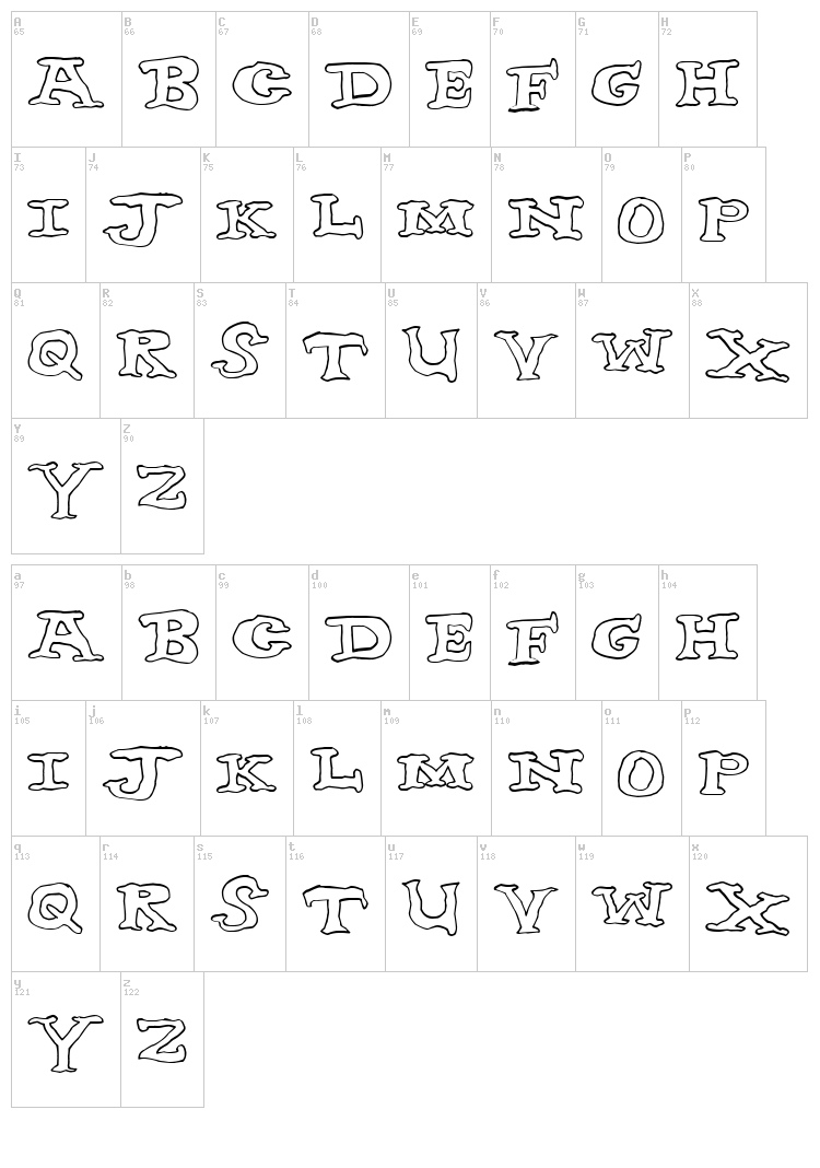 Nighthour font map