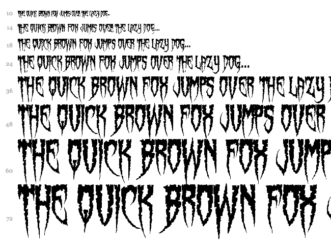 Spiderfingers font waterfall