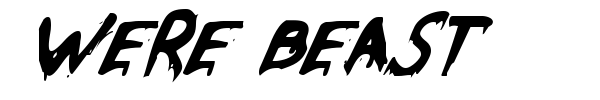 Were Beast font preview