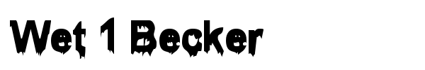 Шрифт Wet 1 Becker