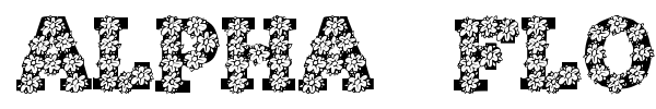 Alpha Flowers font preview