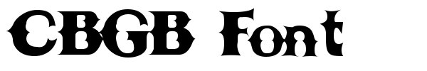 Шрифт CBGB Font