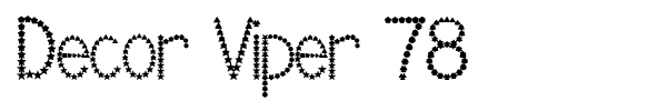 Шрифт Decor Viper 78