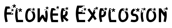 Flower Explosion font preview