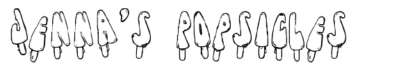 Jenna's Popsicles font preview