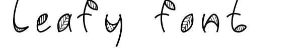 Шрифт Leafy font