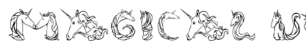 Magical Unicorn font preview
