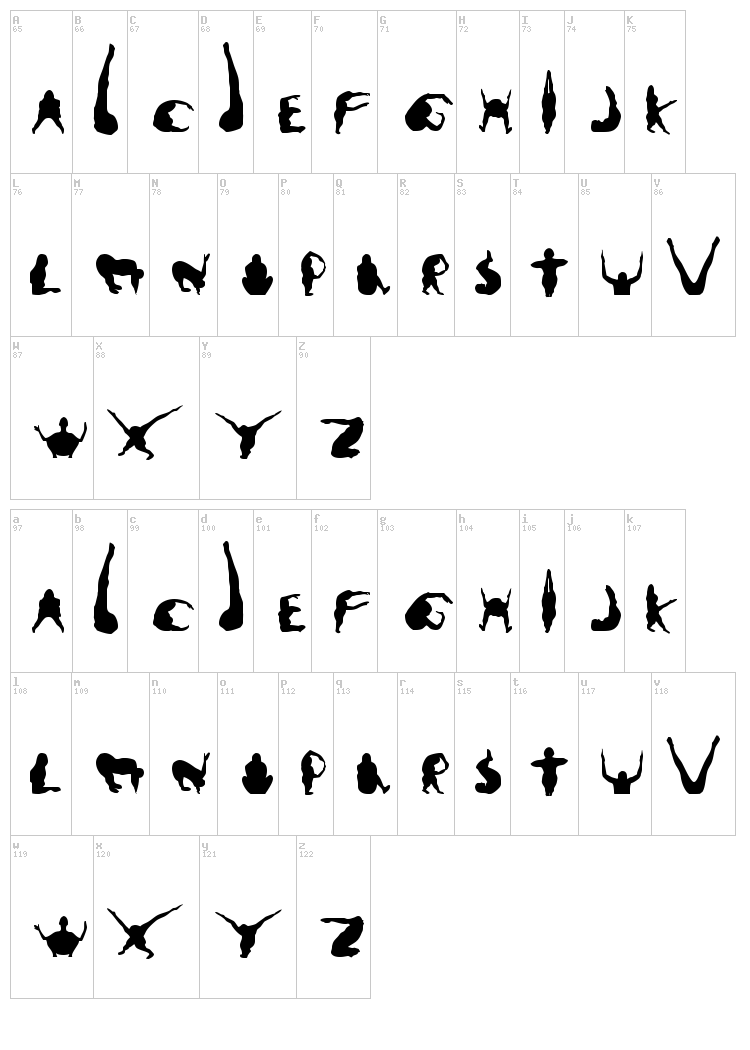 Muttopia font map