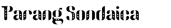 Шрифт Parang Sondaica