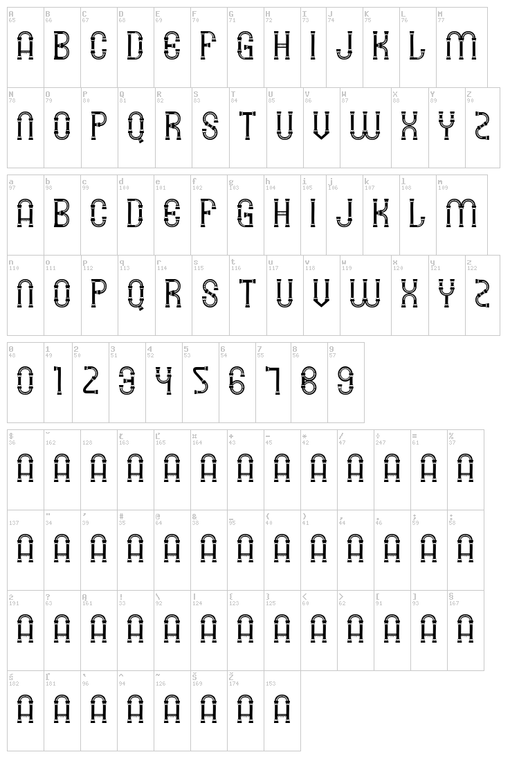 SMG Lawang Sewu font map