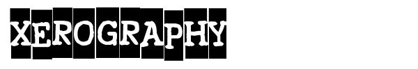 Шрифт Xerography