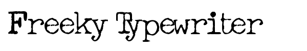 Freeky Typewriter font preview