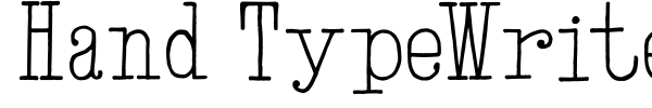 Шрифт Hand TypeWriter