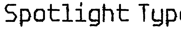 Шрифт Spotlight Typewriter NC