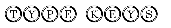 Шрифт Type Keys