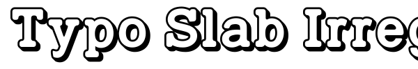Шрифт Typo Slab Irregular