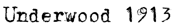 Шрифт Underwood 1913