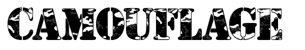 Camouflage font preview