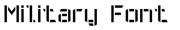 Шрифт Military Font 7