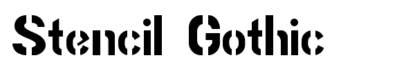Шрифт Stencil Gothic