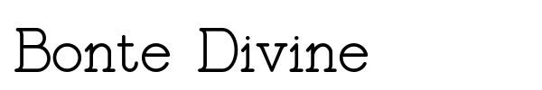 Шрифт Bonte Divine