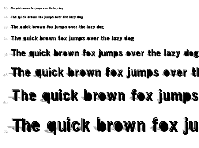 Double Shadow font waterfall