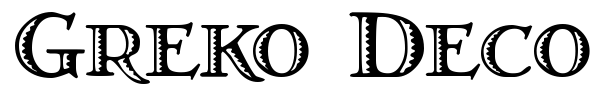 Шрифт Greko Deco