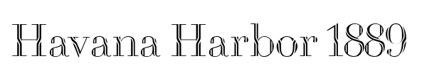Шрифт Havana Harbor 1889