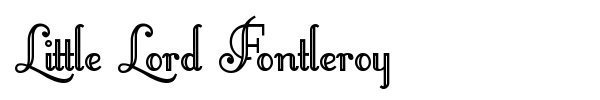 Шрифт Little Lord Fontleroy