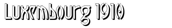Luxembourg 1910 font preview