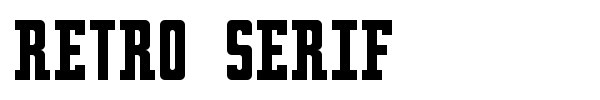 Шрифт Retro serif