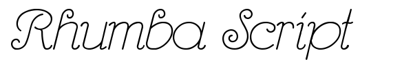 Rhumba Script font preview