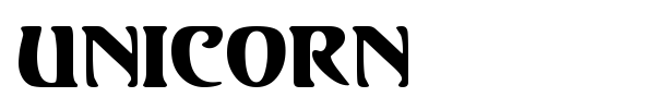 Шрифт Unicorn