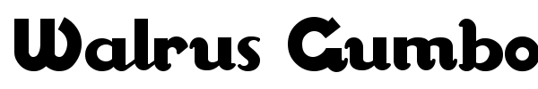 Шрифт Walrus Gumbo