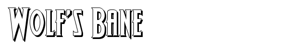 Wolf's Bane font preview