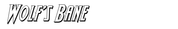 Wolf's Bane font preview