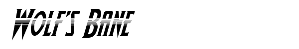Wolf's Bane font preview